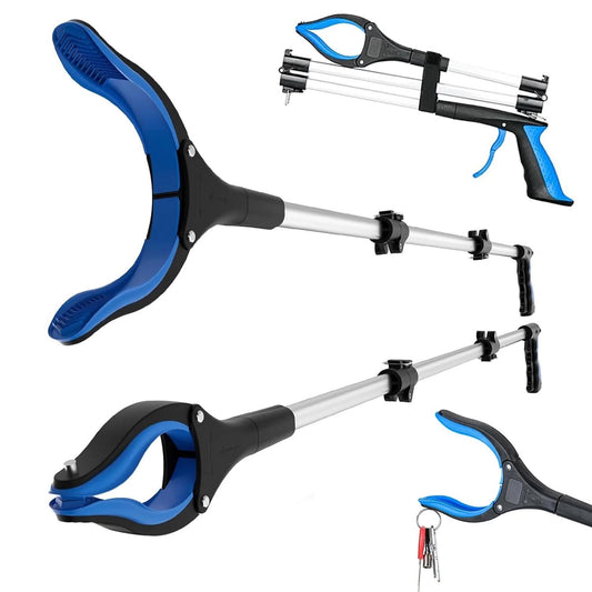 2Pcs 43 inch Grabber Reaching Tool, Extra Long Foldable Reachers and Grabbers for Elderly Grab It Reaching Tool