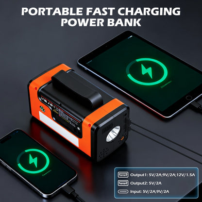 Portable Car Jump Starter with Air Compressor, 8-in-1 Car Battery Chargers with Cordless Handheld Vacuum (8.0L Gas&6.0L Diesel)Jumper Box with 150PSI Tire Inflator, 12V Battery Booster, Holiday Gifts