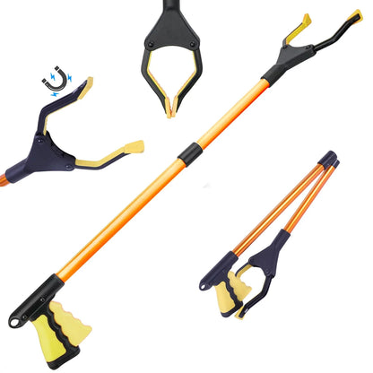 Grabbers and Reachers Rotating Gripper Handle Trash Pickup Tool for Elderly Yellow