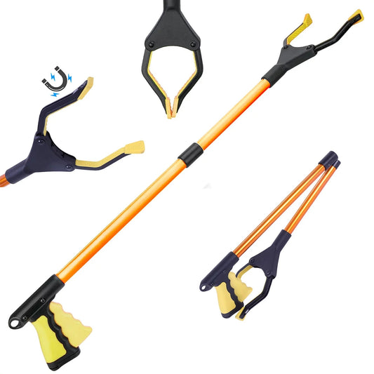 Grabbers and Reachers Rotating Gripper Handle Trash Pickup Tool for Elderly Yellow