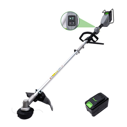 BAOKALER Digital String Trimmer Cordless, Bump Feed System and Intelligent Three-Speed, 4AH Battery and Brushless Motor, Battery Level Display