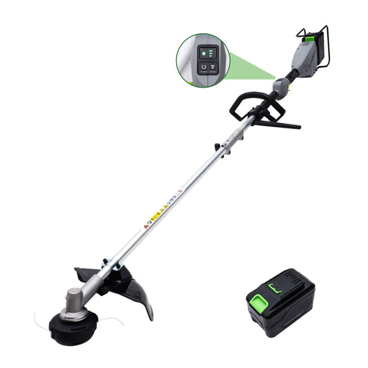 BAOKALER Digital String Trimmer Cordless, Bump Feed System and Intelligent Three-Speed, 4AH Battery and Brushless Motor, Battery Level Display