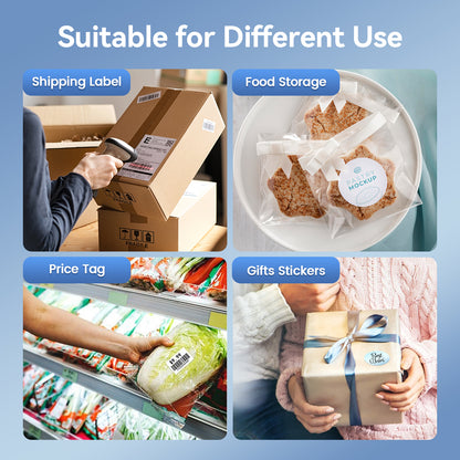 BAOKALER 4x6 Thermal Label Printer - Bluetooth Shipping Label Maker for Packages, Compatible with Windows iOS Android, Wireless Sticker Printing for Business and Home