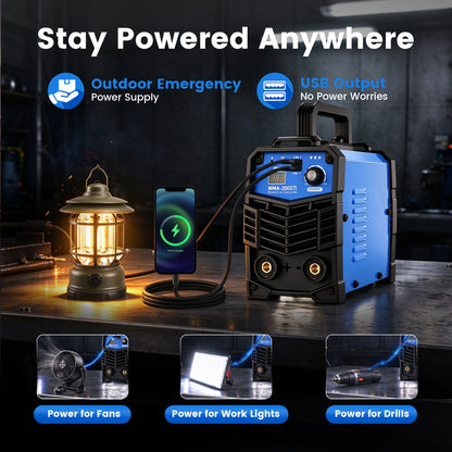 200A Display 110V IGBT Stick Welder Portable MMA Welding Machine with Dual USB and Shoulder Strap