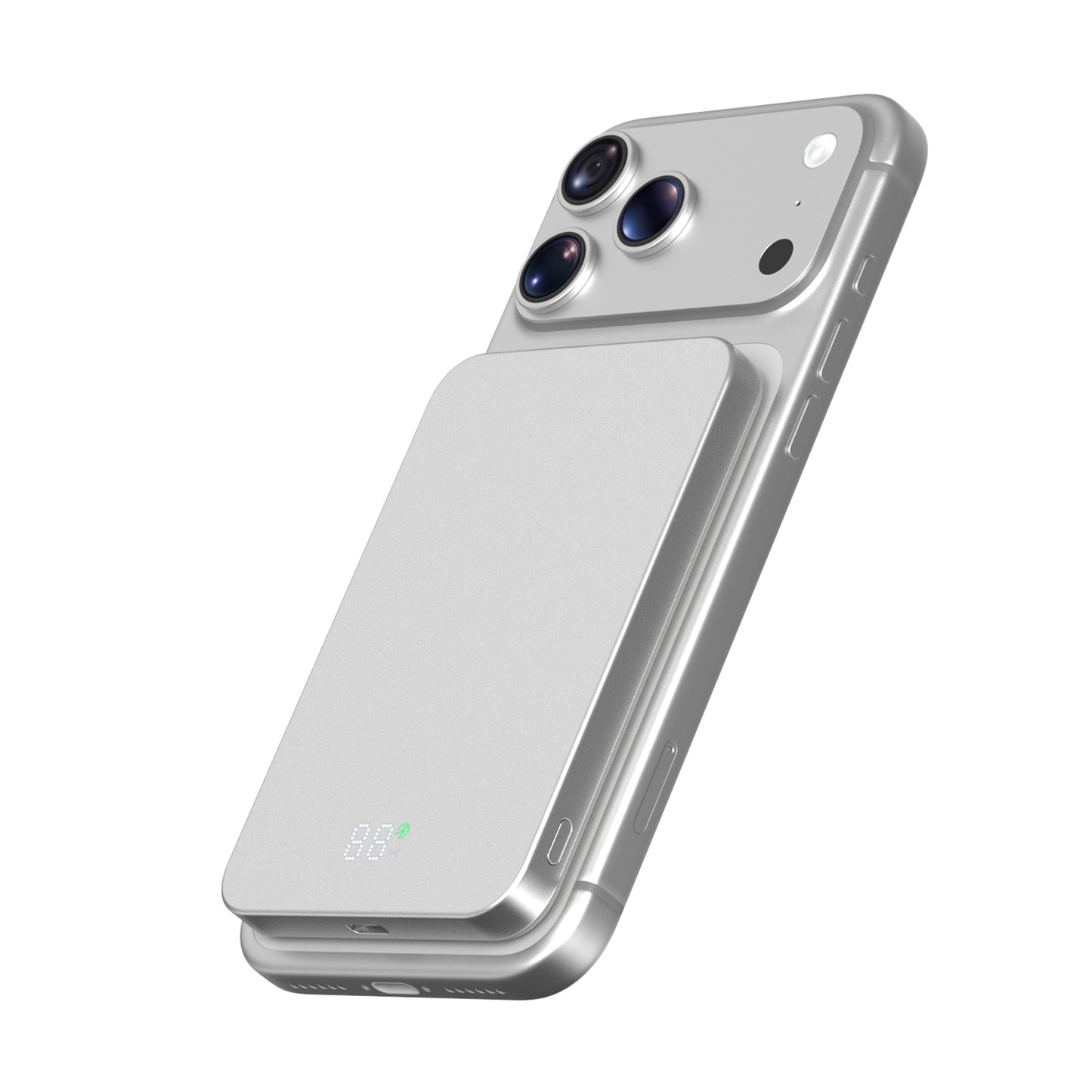 Magnetic Wireless Power Bank,5000mAh Ultra-Slim Portable Charger with 20W PD Fast Charging,USB-C Phone Battery pack Compatible with iPhone 17/17e/16/15/14/13/12 Pro Max & Android - White