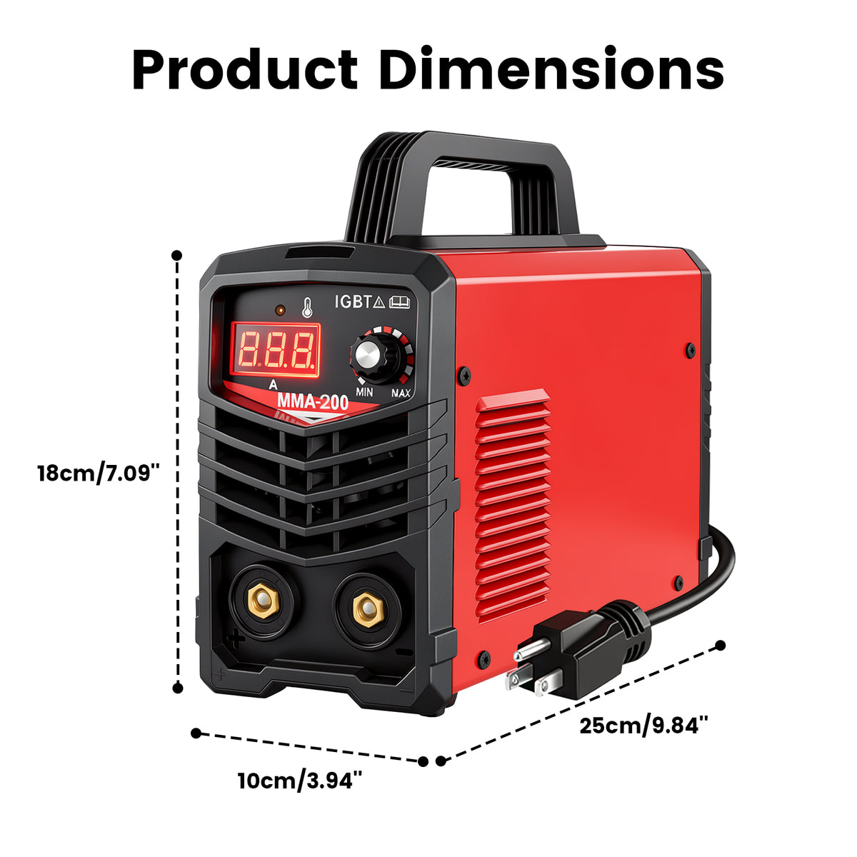 BAOKALER Stick Welder Kit 200A Digital Display 110V Mini ARC MMA IGBT Inverter Welder, Hot Start Anti-Stick Arc Force, Portable with Dual USB, 20 Rods