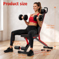 Multifunctional Foldable Weight Bench ¨C 1000 lbs Heavy Duty Capacity, 7-Level Adjustable Incline/Decline Backrest, Full-Body Training Home Gym Equipment with Resistance Bands & Pull Rope, Black-Red