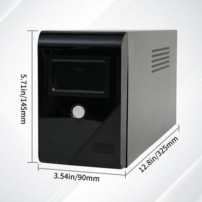 CATGOOD Backup UPS Power Supply 1000VA 600W Battery Backup Power with 3 Outlets and LCD Display, Suitable for Home and Office