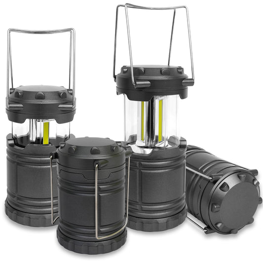 Baokaler LED Camping Lanterns, 4 Pack camping lights, Lamp Light, Collapsible Battery Flashlight, Camping Accessories, Gray