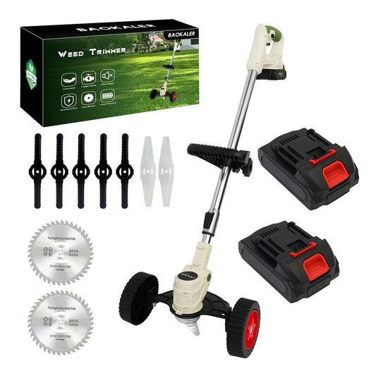 Electric Weed Wacker for Makita Battery, Cordless String Trimmer with Wheels, Weed Eater Grass Trimmer for Lawn Yard Garden