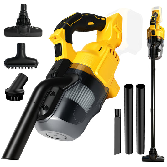 Cordless Handheld Vacuum for Makita Battery, 5-in-1 Car Vacuum Cleaner with LED Light and 400W Motor for Floor Carpet, Yellow (Battery Not Included)