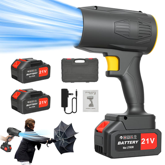 BAOKALER Electric Cordless Leaf Blower, 500CFM Handheld Leaf Blower with 2*4.0Ah Batteries and Charger for Patio Cleaning, Lawn Care