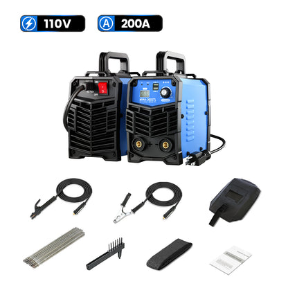 200A Display 110V IGBT Stick Welder Portable MMA Welding Machine with Dual USB and Shoulder Strap