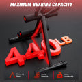 BAOKALER Ab Machine, Ab Workout Equipment for Home Gym, Height Adjustable Abdominal Exercise Machine, Foldable Ab Fitness Machine with LCD Monitor, Black/Red