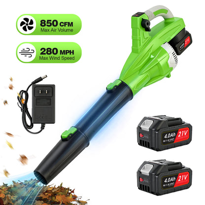 Cordless Leaf Blower, 200 MPH 850 CFM Electric Blower with 8 Speeds, 2¡Á4.0AH Batteries and Charger, Lightweight for Yard, Patio and Dust Cleaning