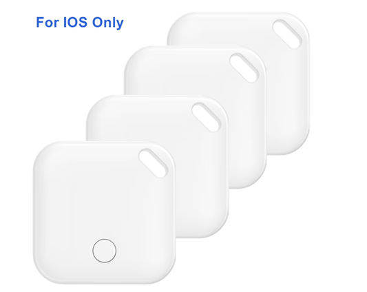 Bluetooth Tracker, Smart Air Tracker Tags,Key Finder and Item Locator Compatible with Apple Find My (iOS Only),Wireless Smart Tracker Tag for Keys/Luggage/Wallet,4-Pack,White