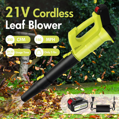 24V 650W Cordless String Trimmer + 21V Cordless Leaf Blower (150MPH) Combo Kit, with 3 Battery (2.0Ah Battery*2 + 4.0Ah Battery*1) and 2 Charger