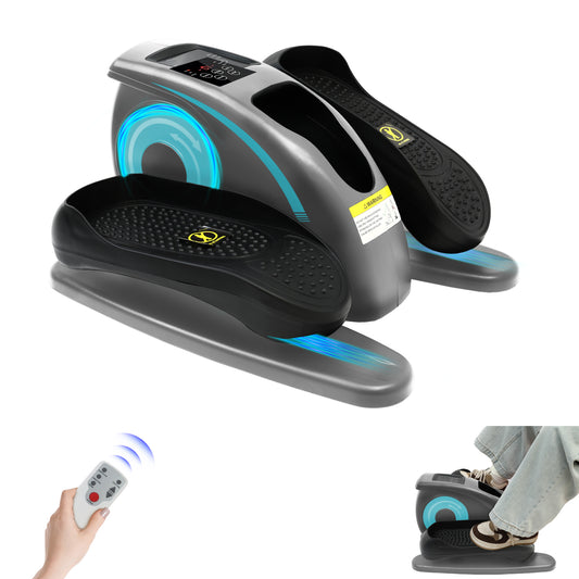 Under Desk Elliptical Machine, Ellipse Leg Exerciser for Seniors Fully Assembled, Portable & Quiet Electric Seated Pedal Exerciser with Remote Control & LCD Display Monitor