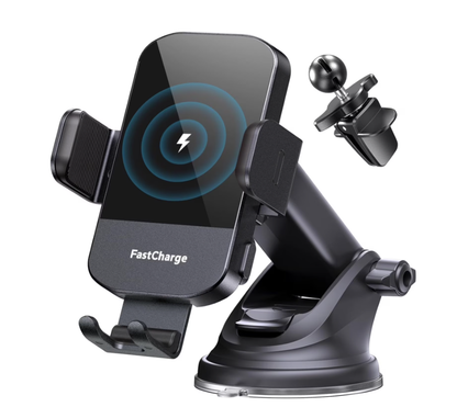 15W Car Wireless Charger Fast Charging for iPhone,Samsung Galaxy,Wireless Car Mount Car Charger Phone Holder for iPhone 17 16 15 14 13 12 11 Pro Max X,Black
