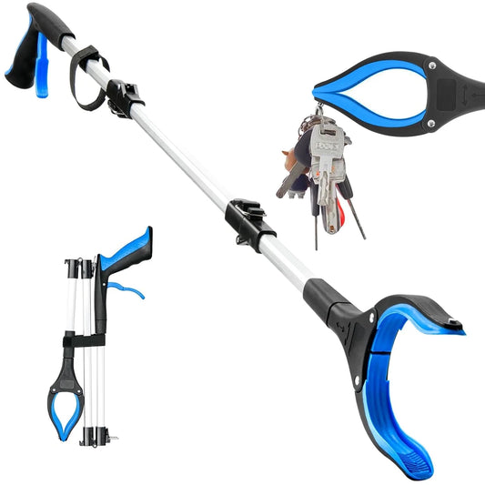 43 inch Extra Long Grabber Reaching Tool,Foldable Pick up Stick with Strong Grip Magnetic