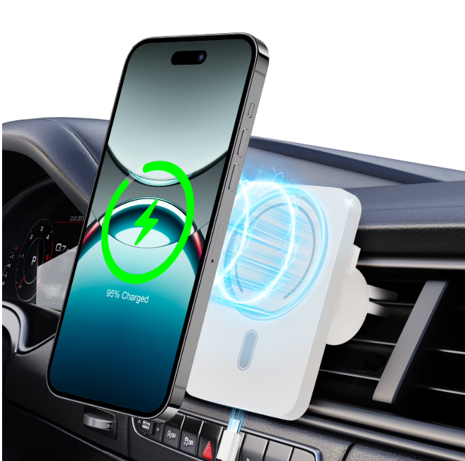 Wireless Charger Magnetic Car phone Holder for iPhone 17 16 15 14 13 Pro Max 12 Phone Car Accessories 15W Fast Charging Car Mount Charger