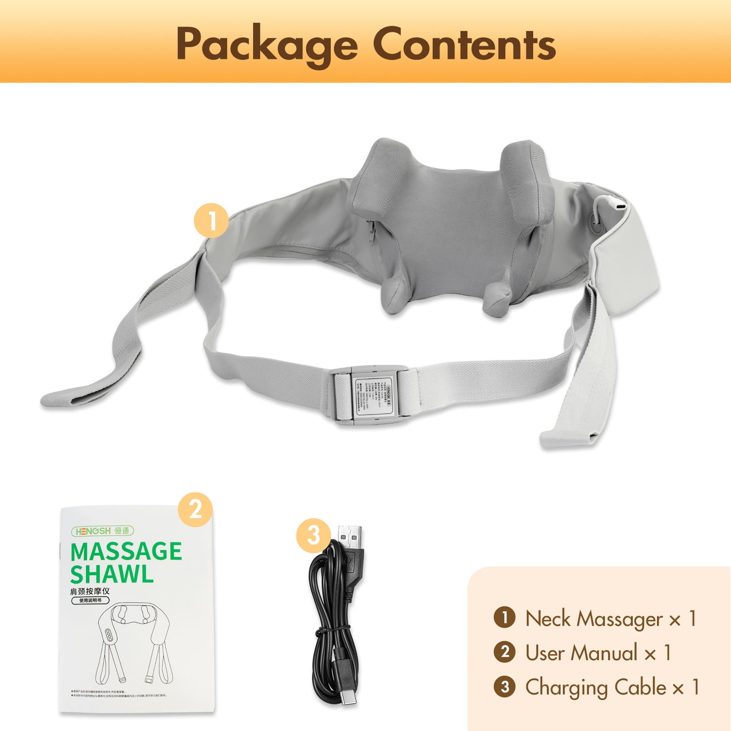 Cordless Neck and Shoulder Massager with Heat, Deep Tissue Upgraded 4D Shiatsu Massage Pillow for Back, Neck, and Shoulders, Perfect Gift for Men, Women, Moms, and Dads