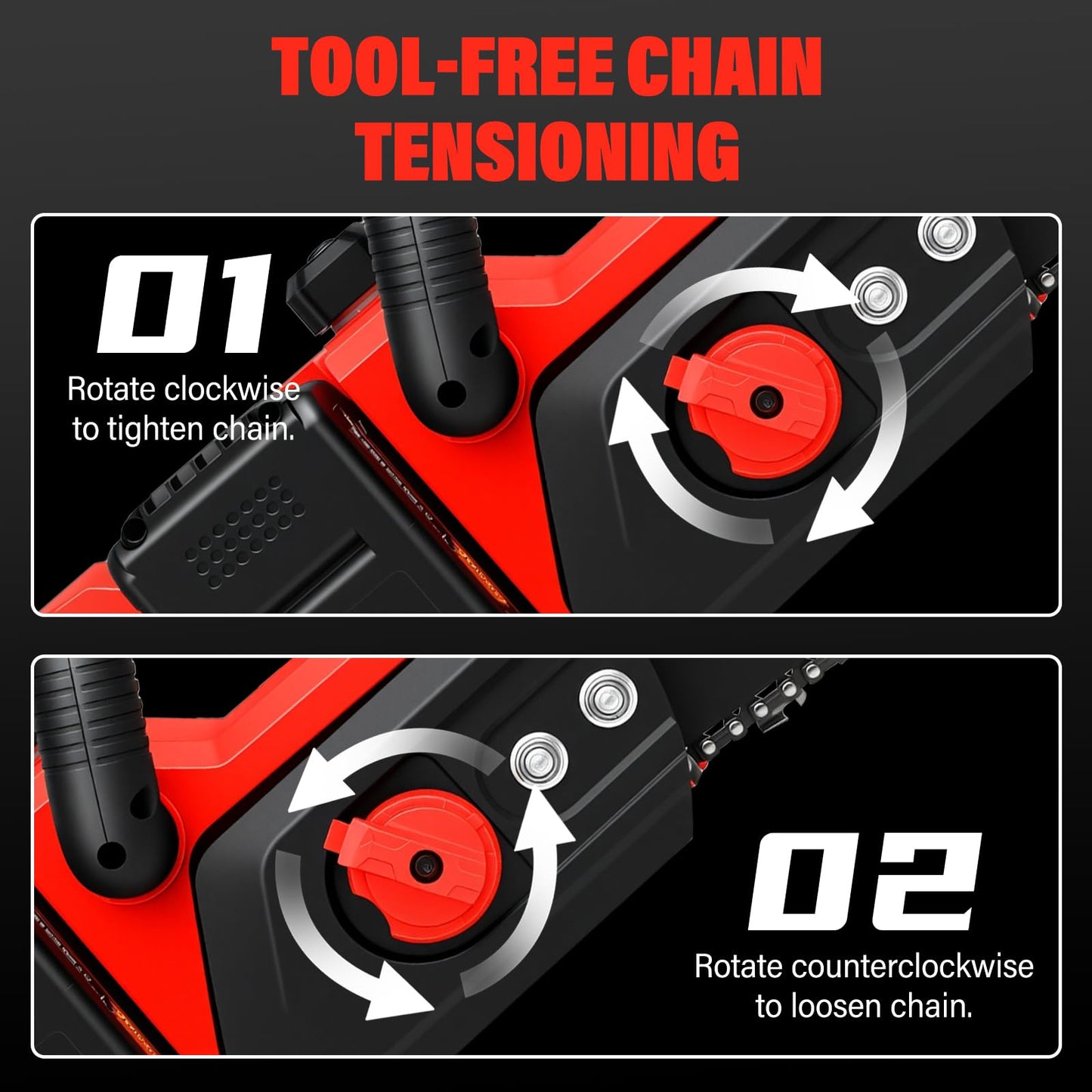 CATGOOD 16" Cordless Chainsaw, 42V Battery Powered Brushless Chainsaw Kit for Tree Trimming, 1350W