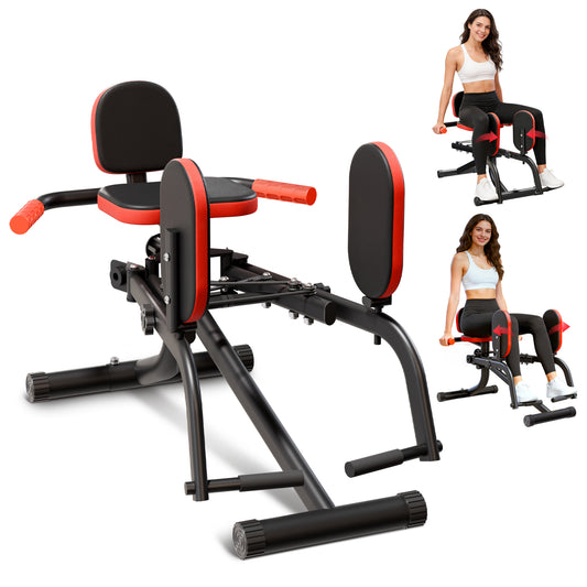 Hip Abductor Machine, 3-in-1 Thigh & Glute Trainer for Home Gym, Adjustable Resistance for Inner/Outer Thigh Toner and Butt Lifter, Compact Leg Workout Equipment