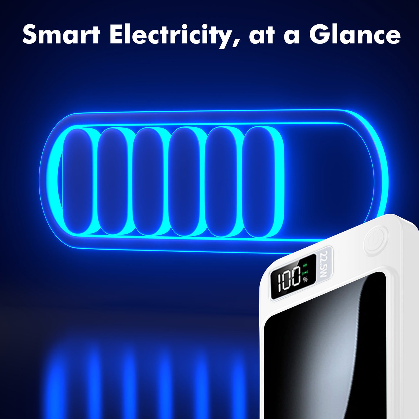 2 in 1 Portable Magnetic Wireless Power Bank, 10000mAh 22.5W Fast Charging, with LED Power Display, Suitable for Outdoor Emergency Backup Power Bank, Compatible with Multi Device, White