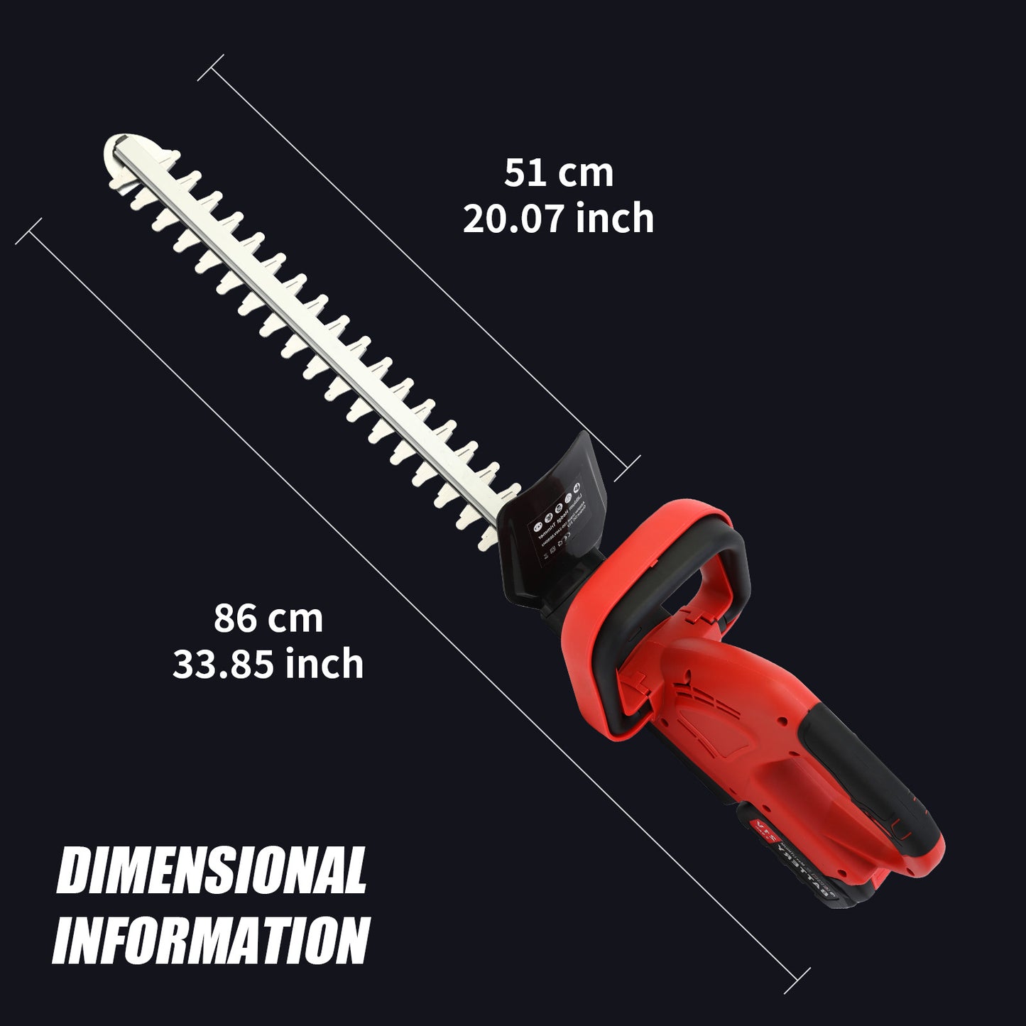 20 inch Cordless Hedge Trimmer, Electric Hedge Trimmer with 21V 3.0Ah Battery and Charger for Shrub and Bush Cutting and Trimming