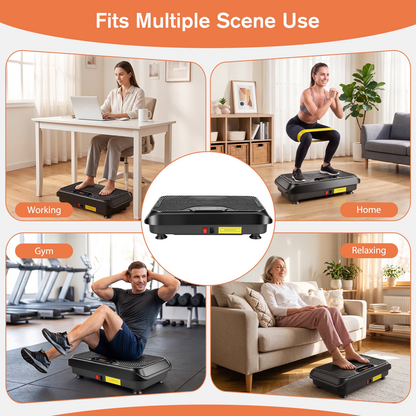 BAOKALER Whole Body Vibration Plate Exercise Machine, Vibration Platform 200 Speed Levels & 10 Preset Programs, Bluetooth Speaker, Resistance Bands & Remote, for Weight Loss & Toning