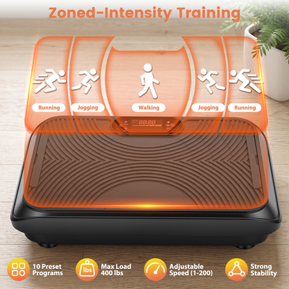 BAOKALER Whole Body Vibration Plate Exercise Machine, Vibration Platform 200 Speed Levels & 10 Preset Programs, Bluetooth Speaker, Resistance Bands & Remote, for Weight Loss & Toning
