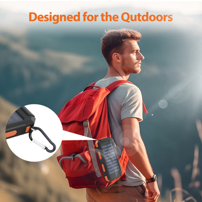 3PK Solar Power Bank, Portable Charger, 20000mAh Solar Charger with LED Flashlight, IP65 Waterproof External Backup Battery Pack Perfect for Camping, Outdoor Activities