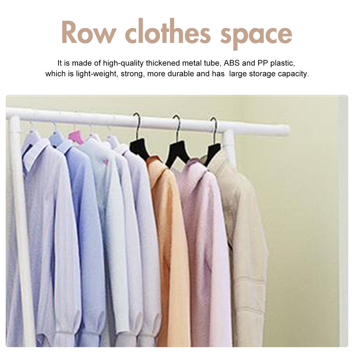Triangle Garment Rack, Rolling Garment Rack, 2-Tier Clothes Rack, Portable Clothing Rack for Hanging Clothes on Wheels, White
