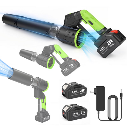 BAOKALER Brushless Leaf Blower Cordless with 6 Ah Battery, 4 Speed Modes Up to 700CFM, Leaf Blower with Detachable Tube and Digital Display
