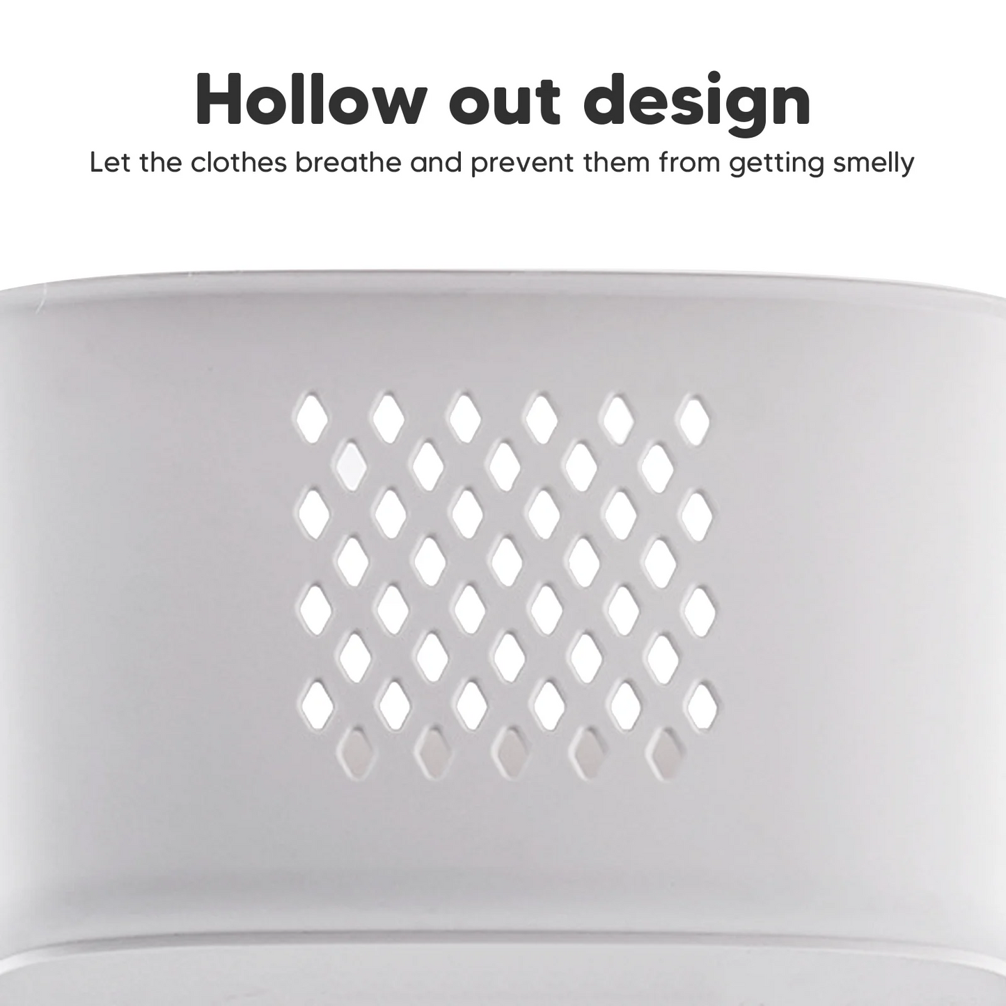 CATGOOD Rolling PP Laundry Hamper with 4 Bins, White, 2-Bag