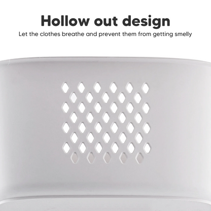 CATGOOD Rolling PP Laundry Hamper with 4 Bins, White, 2-Bag