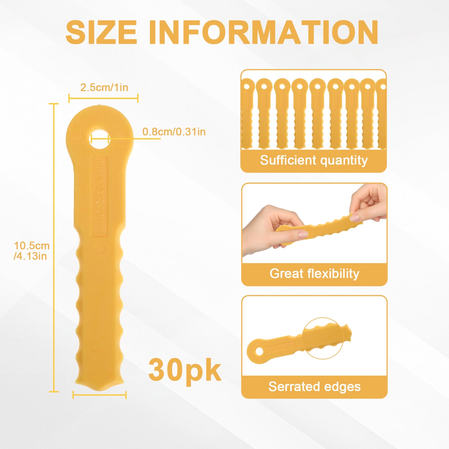 30 PCS String Trimmer Head Blades Replace, Plastic Weed Trimmer Blades, Fit Weed Weed Warrior 14867B, Craftsman 20V, DeWalt 20V/60V Yellow