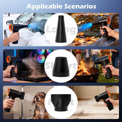 BAOKALER Brushless Compressed Air Duster, 260000RPM Air Duster Vacumm, 3 Speeds Adjustable and 6AH Battery