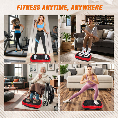 CATGOOD 330lb Vibration Plate Exercise Machine, Vibration Board, Whole Body Workout Vibrate Fitness Platform, Waver Vibration Stand for Body Toning, Home Gym Equipment, Red