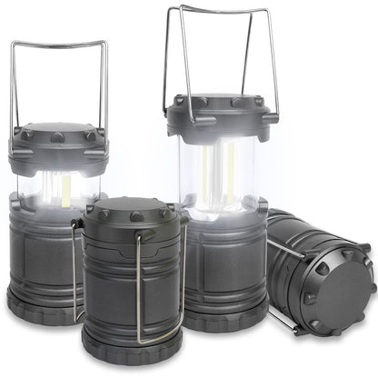Baokaler LED Camping Lanterns, 4 Pack camping lights, Lamp Light, Collapsible Battery Flashlight, Camping Accessories, Gray