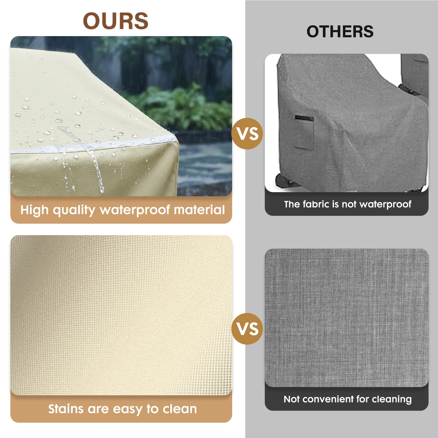 Patio Chair Covers,Outdoor Chair Cover,600D Waterproof/Dustproof Patio Furniture Covers for Outdoor Furniture, 32" L x 37" W x 36"H