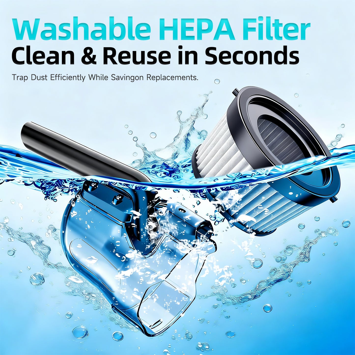 Cordless Handheld Vacuum for Makita Battery, 5-in-1 Car Vacuum Cleaner with 4.0Ah Battery and Charger for Floor Carpet, Blue