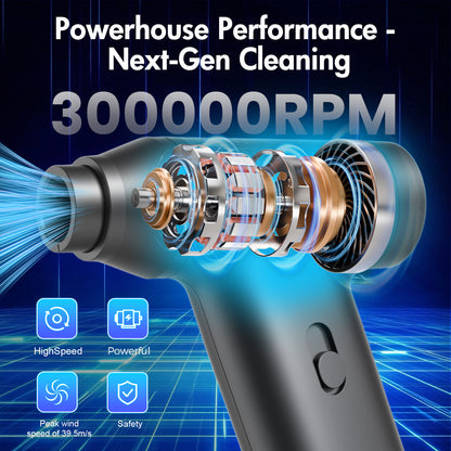 Compressed-Air-Duster,-300000RPM-Car-Vacuum-Cleaner,-Cordless-Air-Duster-Cleaner-Dust-Blower-for-Computer,-Keyboard,-House,-Outdoor-and-Car