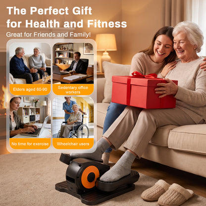 BAOKALER Under Desk Elliptical, Leg Exerciser for Seniors While Sitting, Elliptical Exercise Machine with Remote Control, 12 Adjustable Speeds