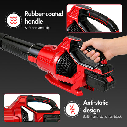 CATGOOD 750CFM Leaf Blower Cordless, 280MPH 3 Speed Levels Electric Leaf Blower, 4Ah Battery Powered Leaf Blower with Turbo Function