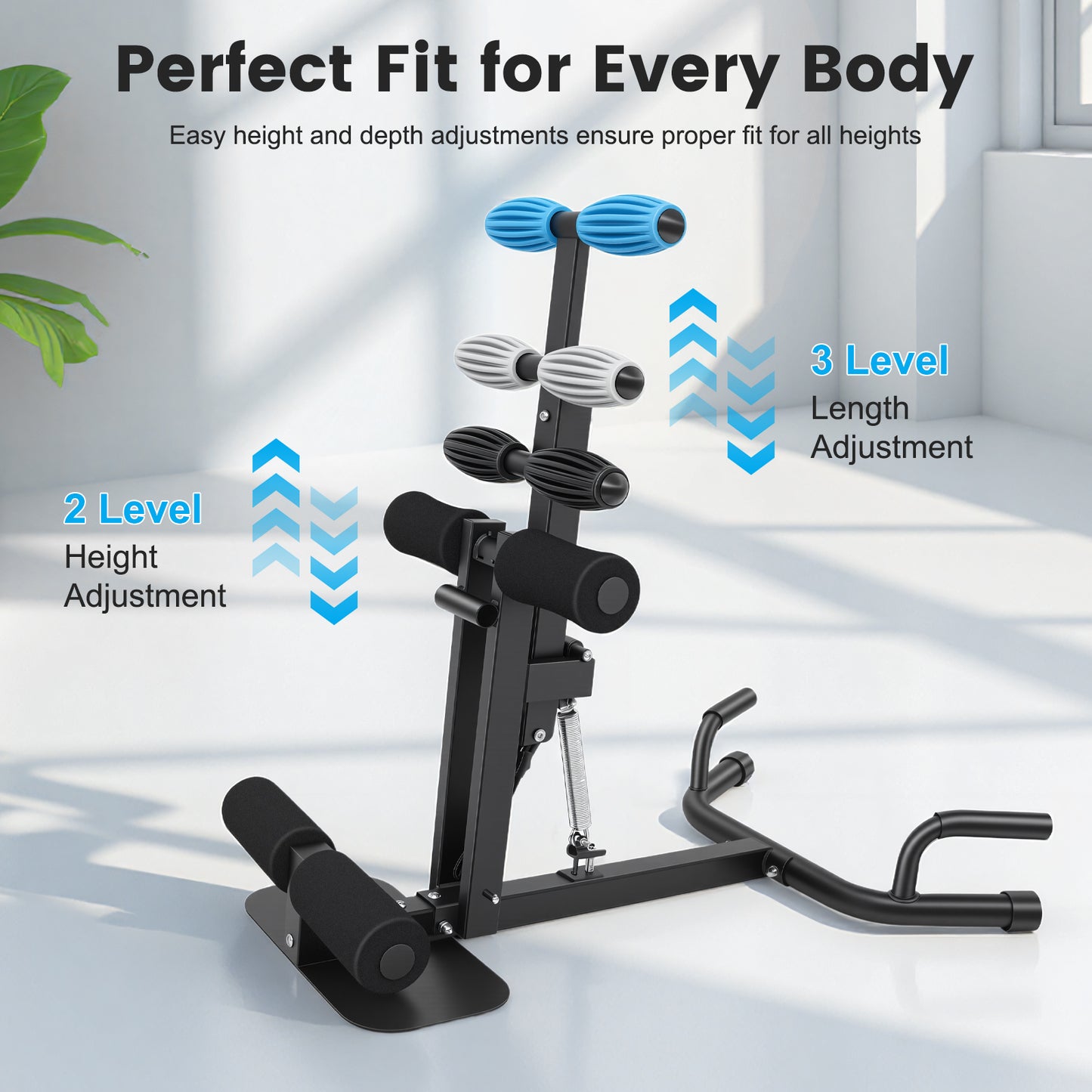 RICAN Deep Squat Machine for Women, Adjustable Glutes Trainer Machine, Core & Leg Exercise, Push Up Workout Equipment at Home Gym