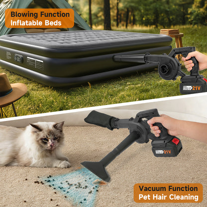 BAOKALER 21V Mini Cordless Leaf Blower, 160 MPH 2-in-1 Lightweight Electric Leaf Blower with 4.0Ah Battery for Lawn, Patio, Dust Cleaning, Black