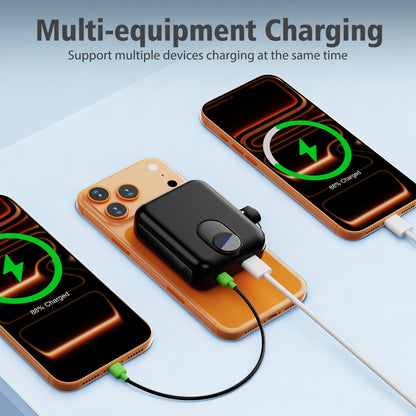 CATGOOD Magnetic Portable Charger, 10,000mAh Wireless Power Bank with USB-C Cable, Magnetic Battery Pack for iPhone 17/16/15/14/13/12 Series (Black)