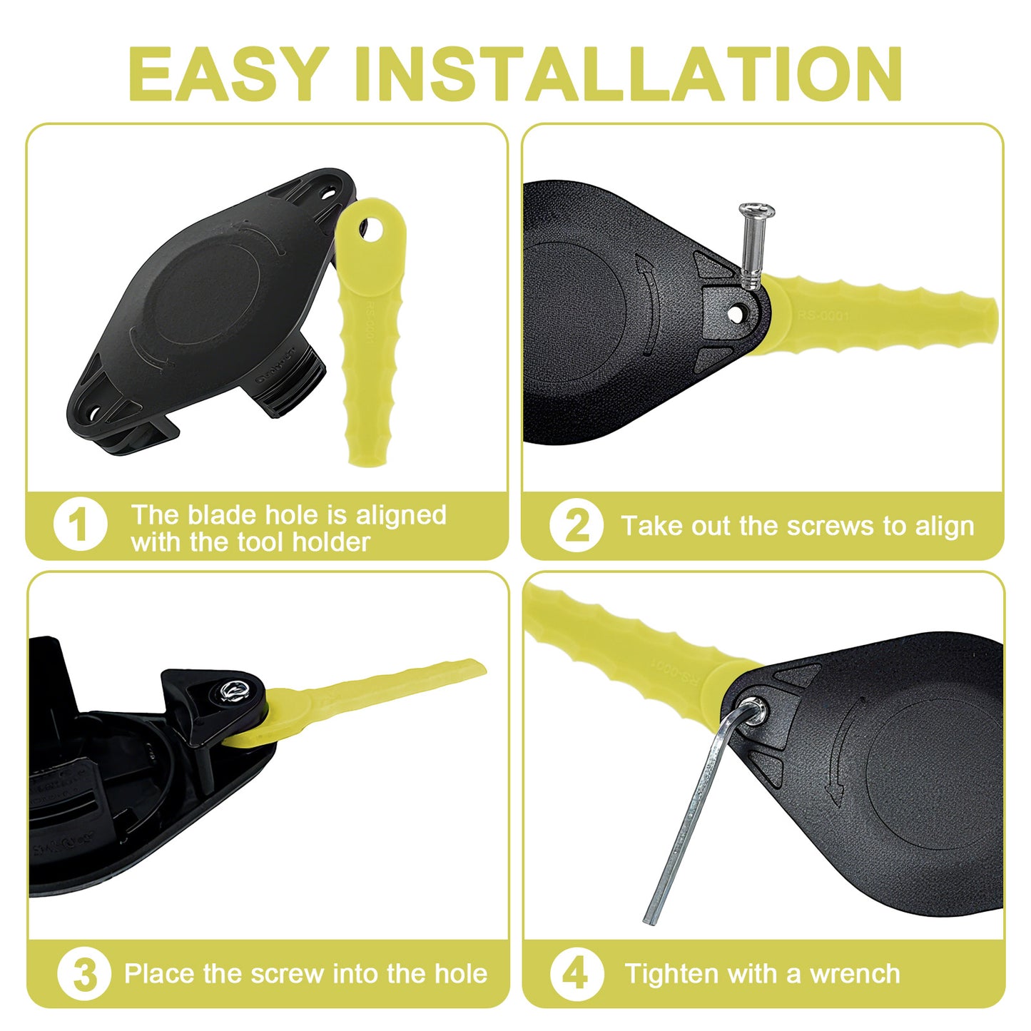 Nylon Weed Eater Bladed Head for Ryobi 18V 24V & 40V String Trimmers w/20 Blades